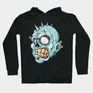 Zombie Punk - Scary Halloween Cartoon Art Hoodie